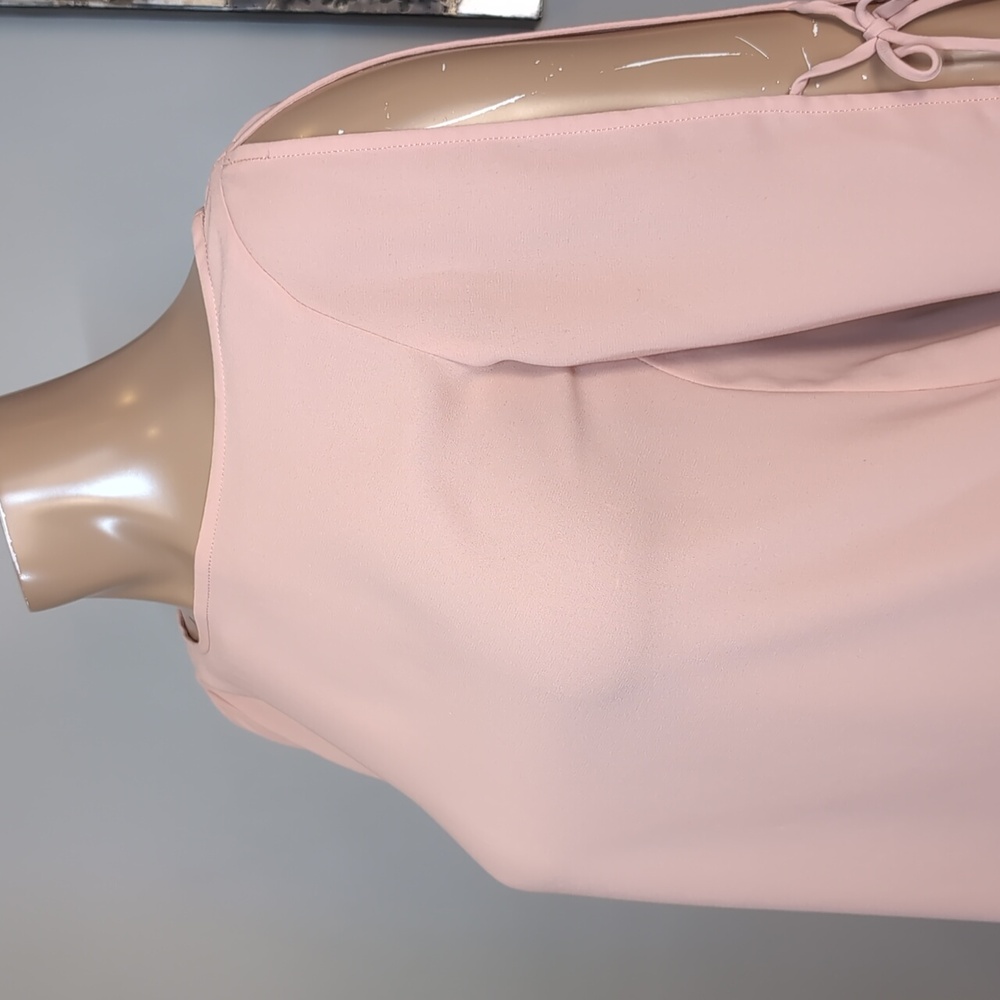 Wilfred Blush Pink Pozzi Blouse Womens Size XS Long Tie Sleeve Aritzia Top - Picture 4 of 13
